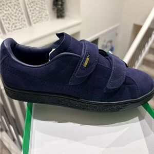 Puma Men's Dark Blue Velcro Sneakers